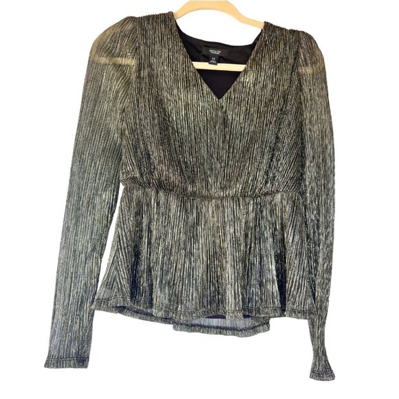 Simply Vera Vera Wang Puff Sleeve Peplum Top - Picture 1 of 3